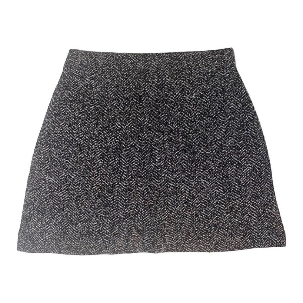 Y2K Grey Marled Topshop Mini Skirt Zip Back